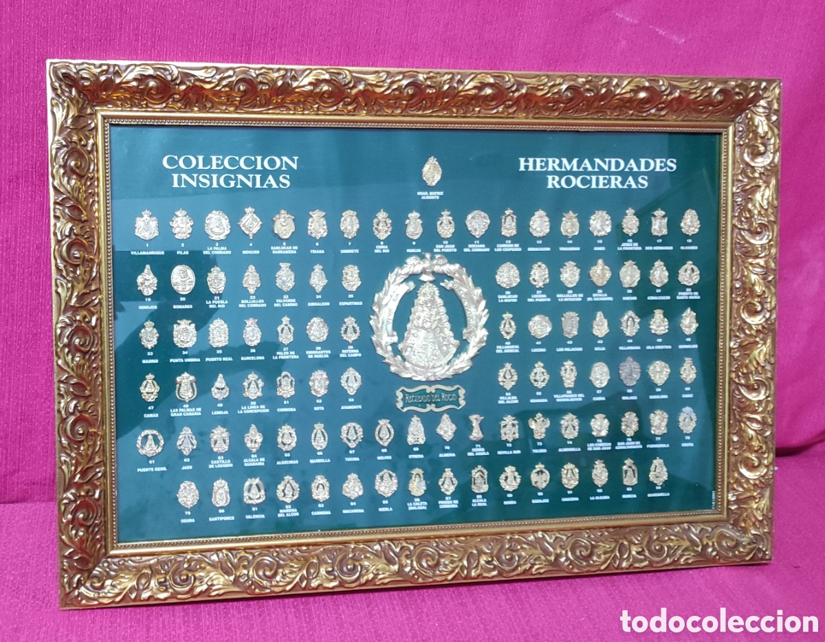 Coleccionismo: Cuadro con insignias de hermandades rocieras - Foto 2