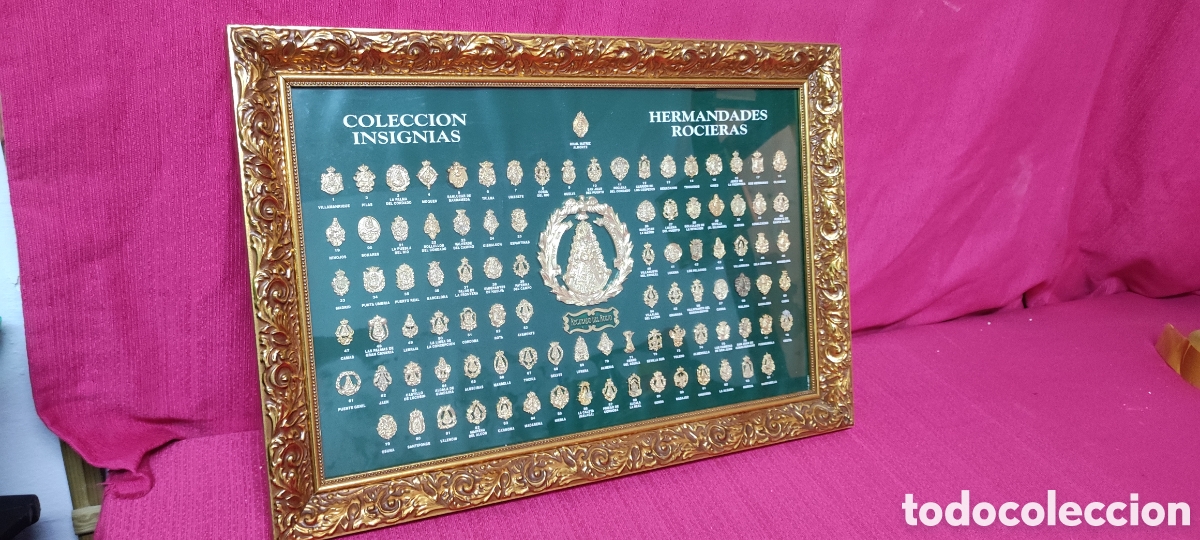 Coleccionismo: Cuadro con insignias de hermandades rocieras - Foto 3