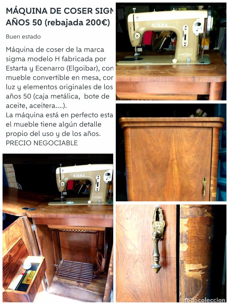 mesa máquina de coser sigma- ocasión. rebajada - Compra venta en  todocoleccion