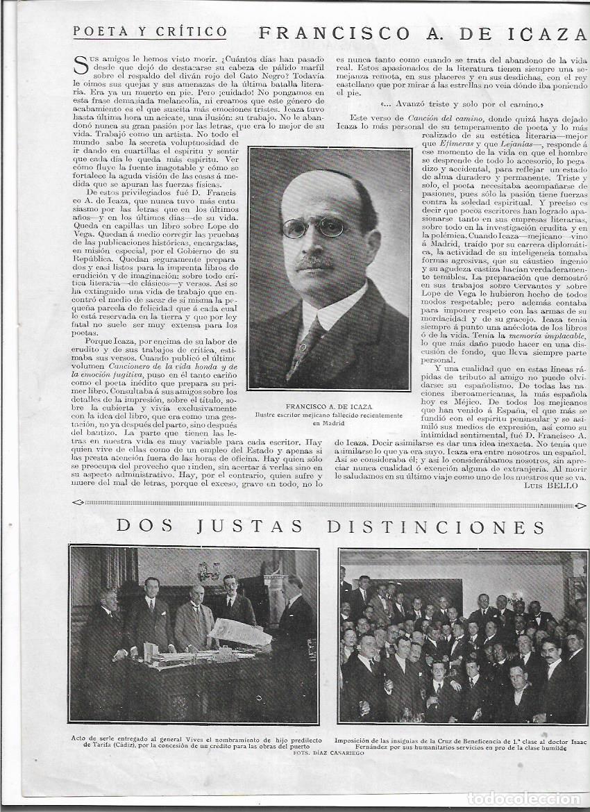 Collecting paper: A&Ntilde;O 1925 RECORTE PRENSA FRANCISCO DE ICAZA POETA Y CRITICO