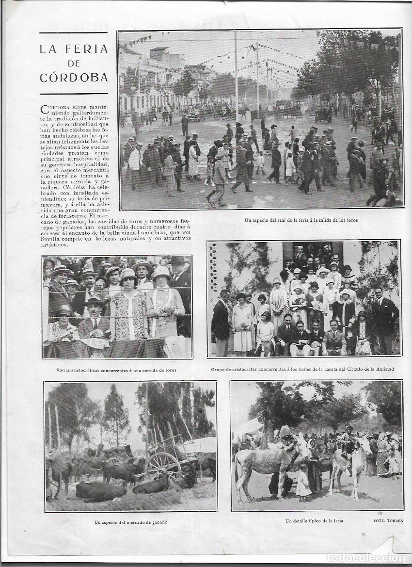 Colecionismo: A&Ntilde;O 1925 RECORTE PRENSA FERIA DE CORDOBA EL REAL SALIDA DE LOS TOROS MERCADO DE GANADO CASETAS