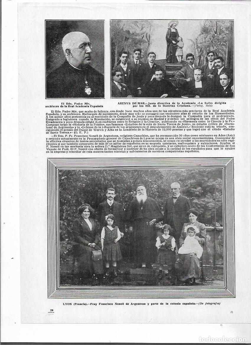 Colecionismo: A&Ntilde;O 1913 RECORTE PRENSA ARENYS DE MAR JUNTA DIRECTIVA ACADEMIA LA SALLE HH DOCTRINA CRISTIANA