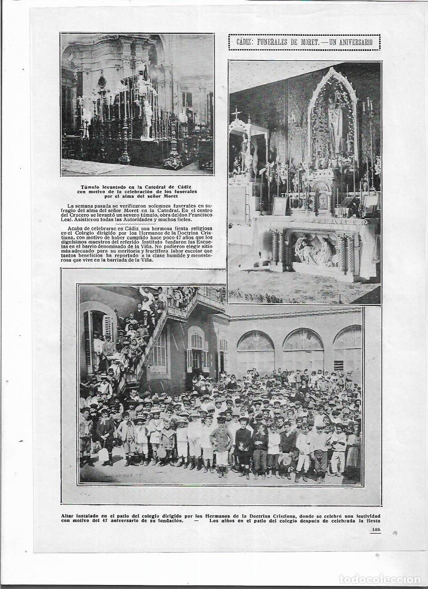 Collectionnisme: A&Ntilde;O 1913 RECORTE PRENSA CADIZ COLEGIO HERMANOS DE LA DOCTRINA CRISTIANA ALTAR FIESTA FUNDACION