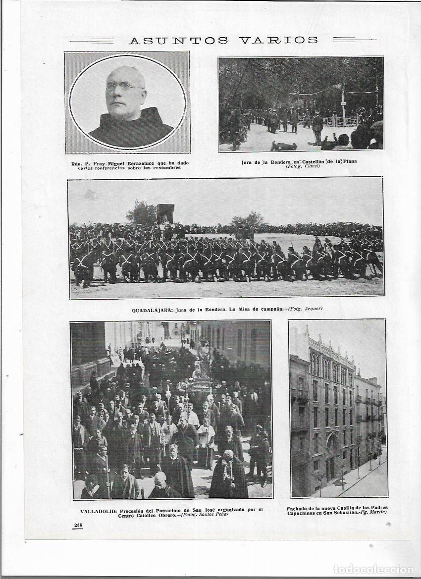 Collectionnisme: A&Ntilde;O 1913 RECORTE PRENSA GUADALAJARA JURA DE LA BANDERA MISA DE CAMPA&Ntilde;A