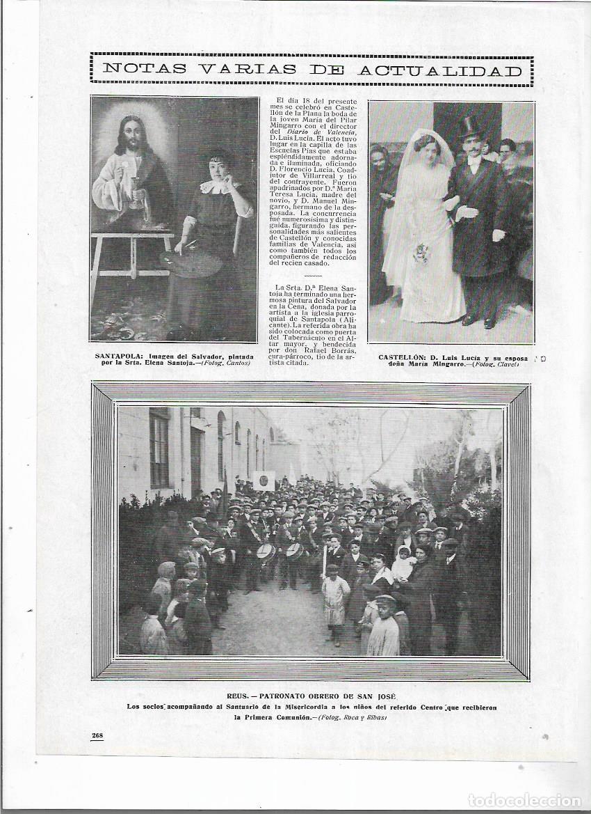 Collezionismo: A&Ntilde;O 1913 RECORTE PRENSA REUS SANTUARIO DE LA MISERICORDIA PROCESION PATRONATO OBRERO SAN JOSE BANDA