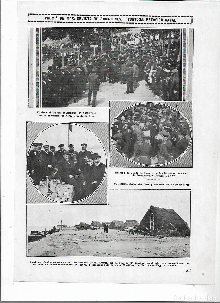 Colecionismo: A&Ntilde;O 1913 RECORTE PRENSA TORTOSA ESTACION NAVAL LIGA MARITIMA DESEMBOCADURA DEL EBRO