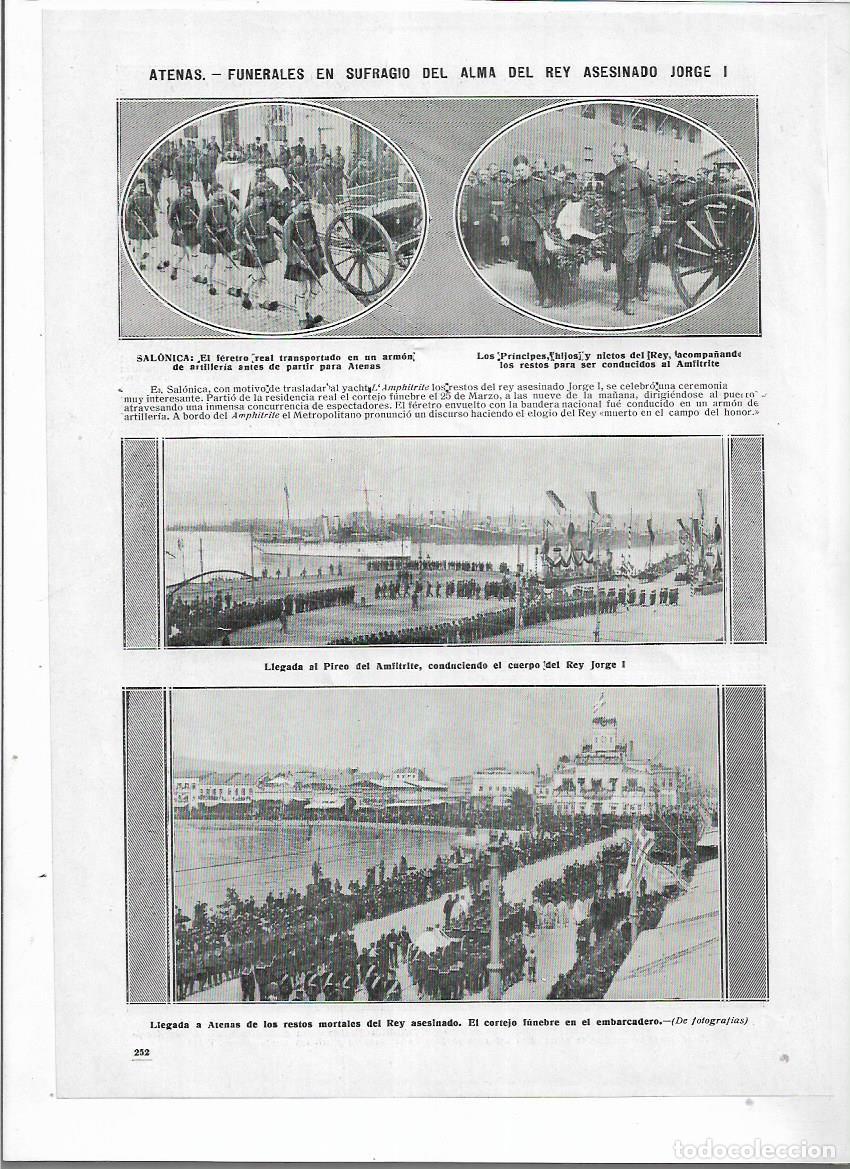 Collectionnisme: A&Ntilde;O 1913 RECORTE PRENSA ATENAS GRECIA ENTIERRO FUNERALES REY JORGE I ASESINADO