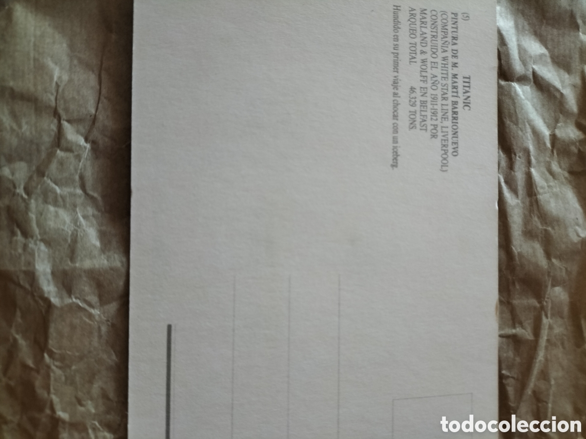 Coleccionismo: Titanic postal - Foto 2