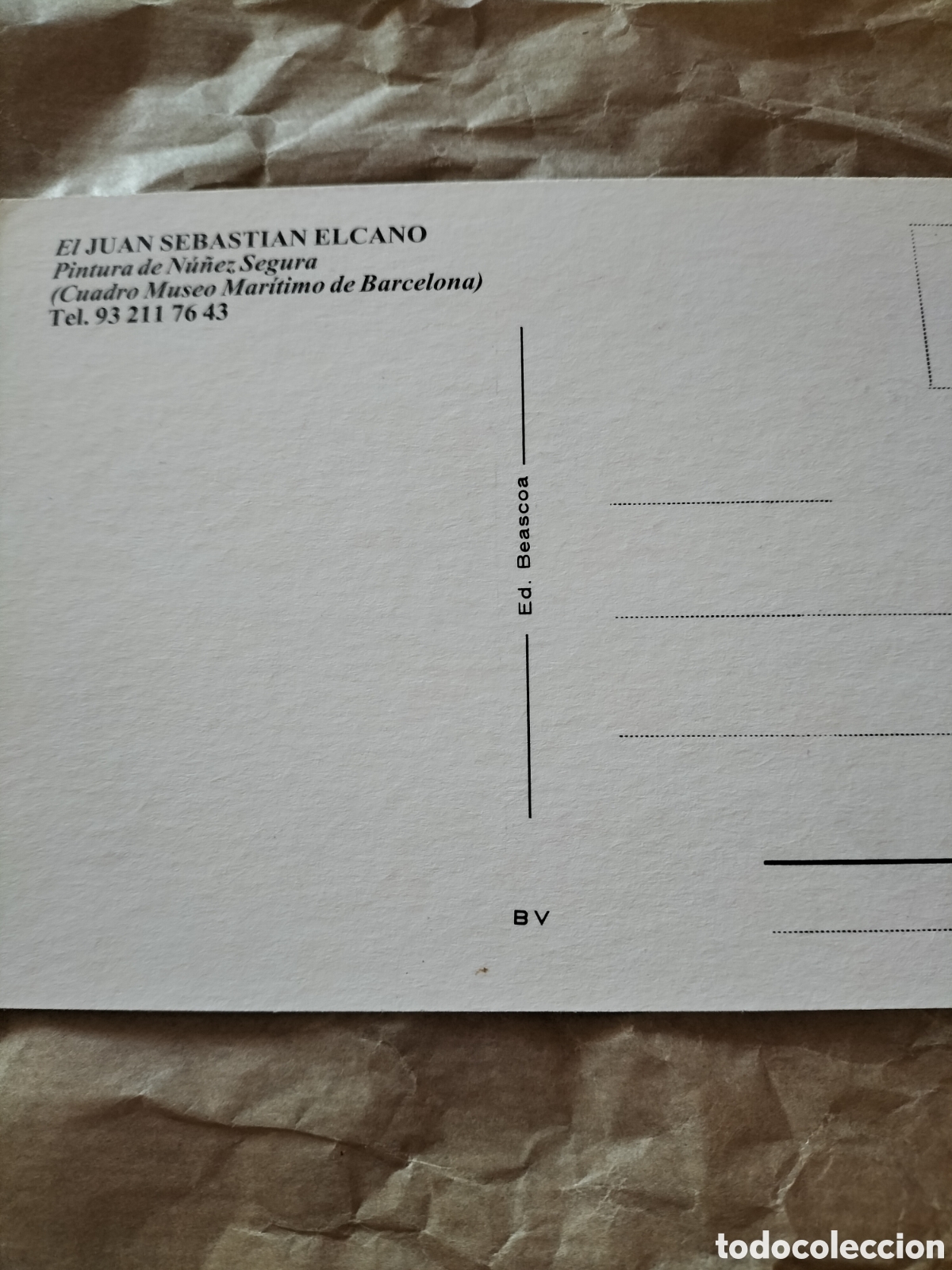 Coleccionismo: Juan Sebasti&aacute;n Elcano postal - Foto 2
