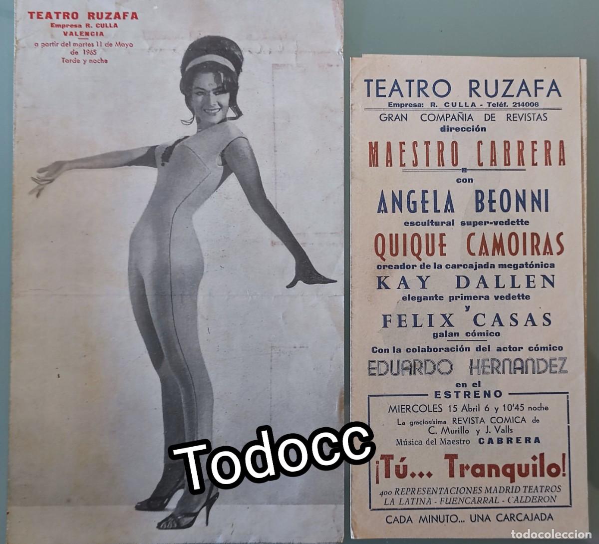 Coleccionismo: VALENCIA - TEATRO RUZAFA - Foto 1