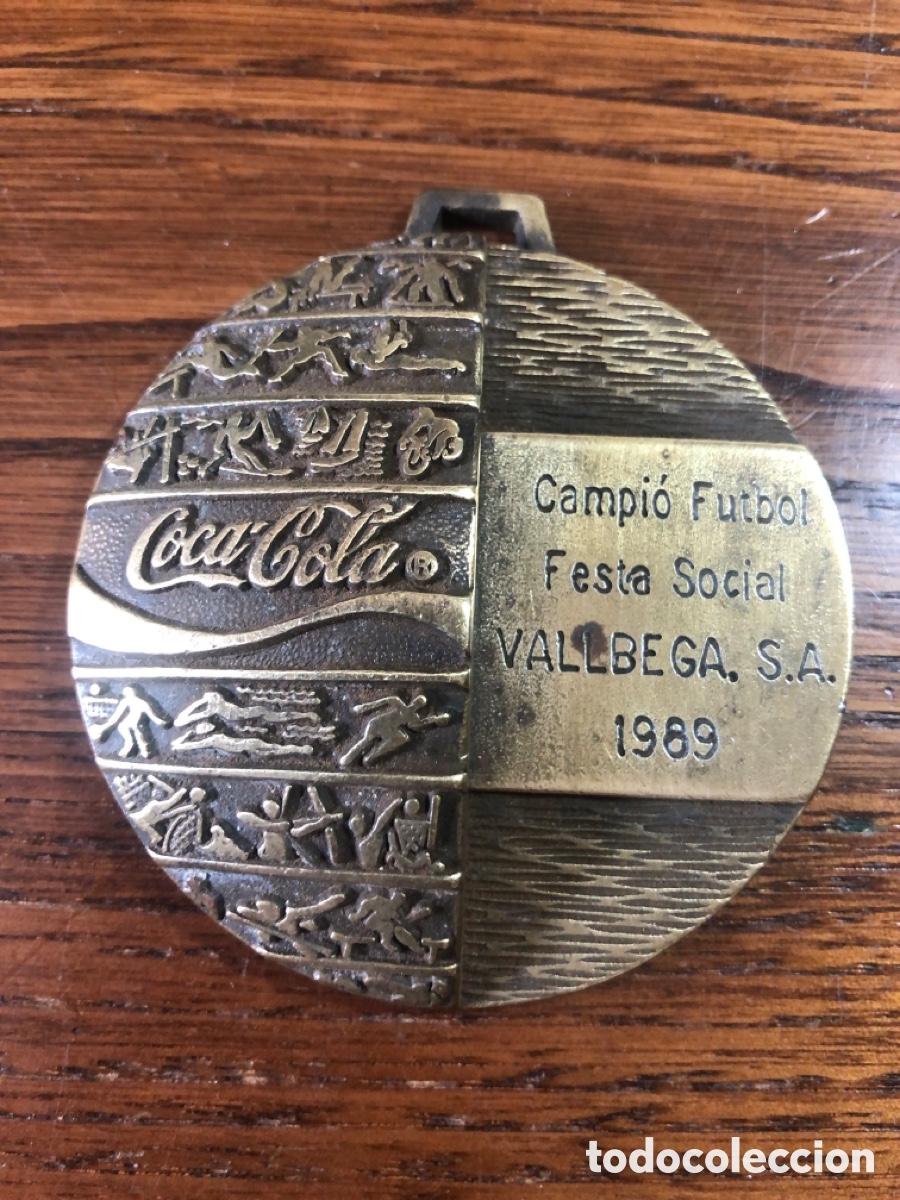 Coleccionismo: MEDALLA COCACOLA COCA-COLA CAMPIO FUTBOL VALLBEGA SA 1989 COKE