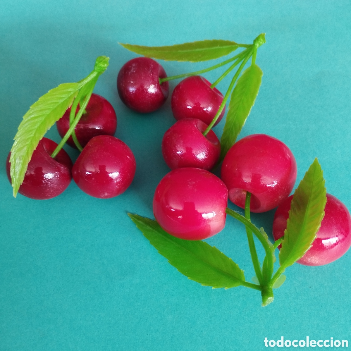 Coleccionismo: Cerezas de piedra china pesadas - Foto 5