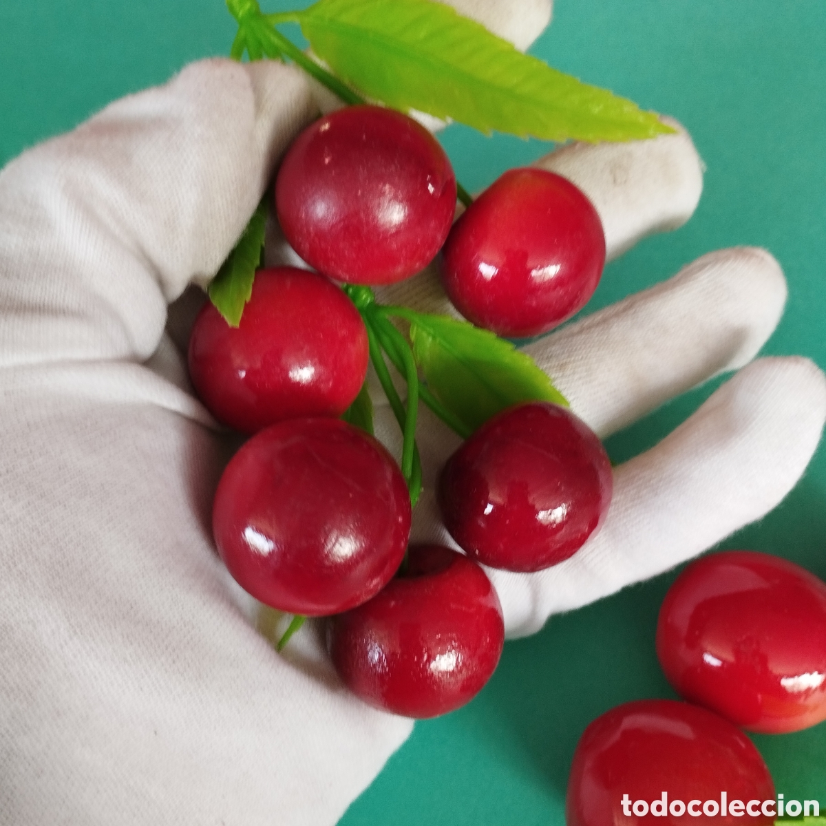 Coleccionismo: Cerezas de piedra china pesadas - Foto 7