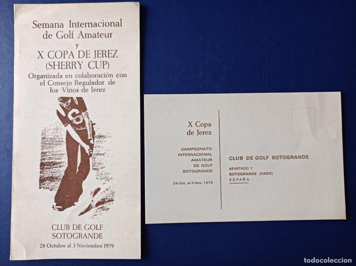 Coleccionismo: TARJETA Y HOJA DE INSCRIPCI&Oacute;N X COPA DE JEREZ CAMPEONATO INTERNACIONAL AMATEUR 1979 GOLF SOTOGRANDE
