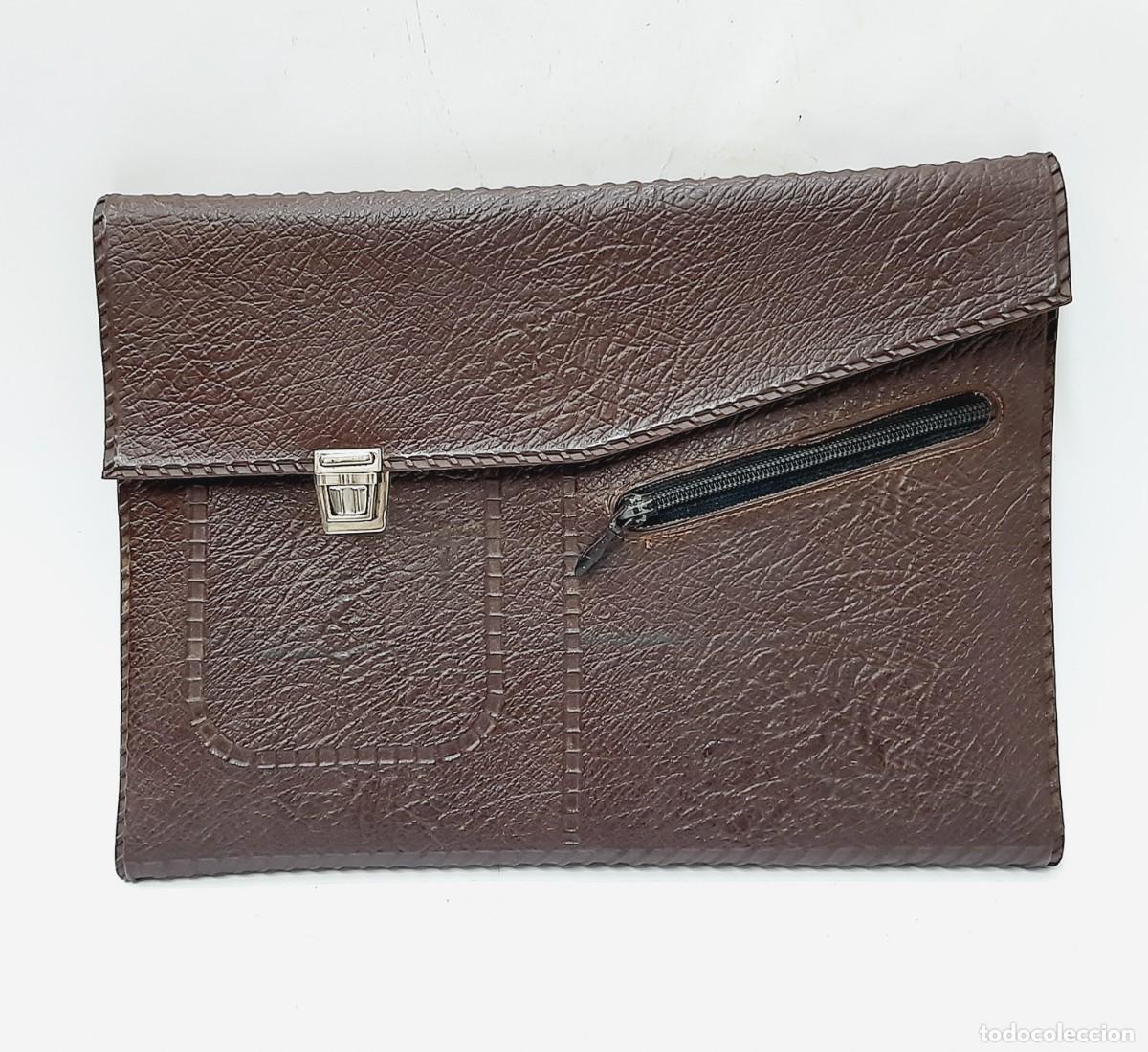 Coleccionismo: Carpeta escolar de papel acolchado de nailon vintage (16.3)