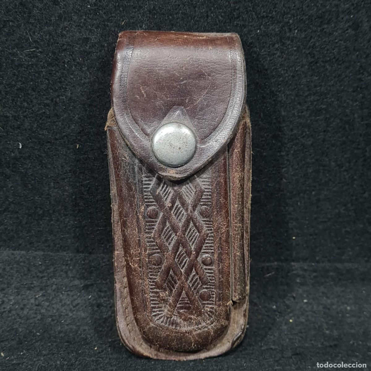 antigua funda de cuero para navaja con orificio - Buy Other collectible  objects on todocoleccion