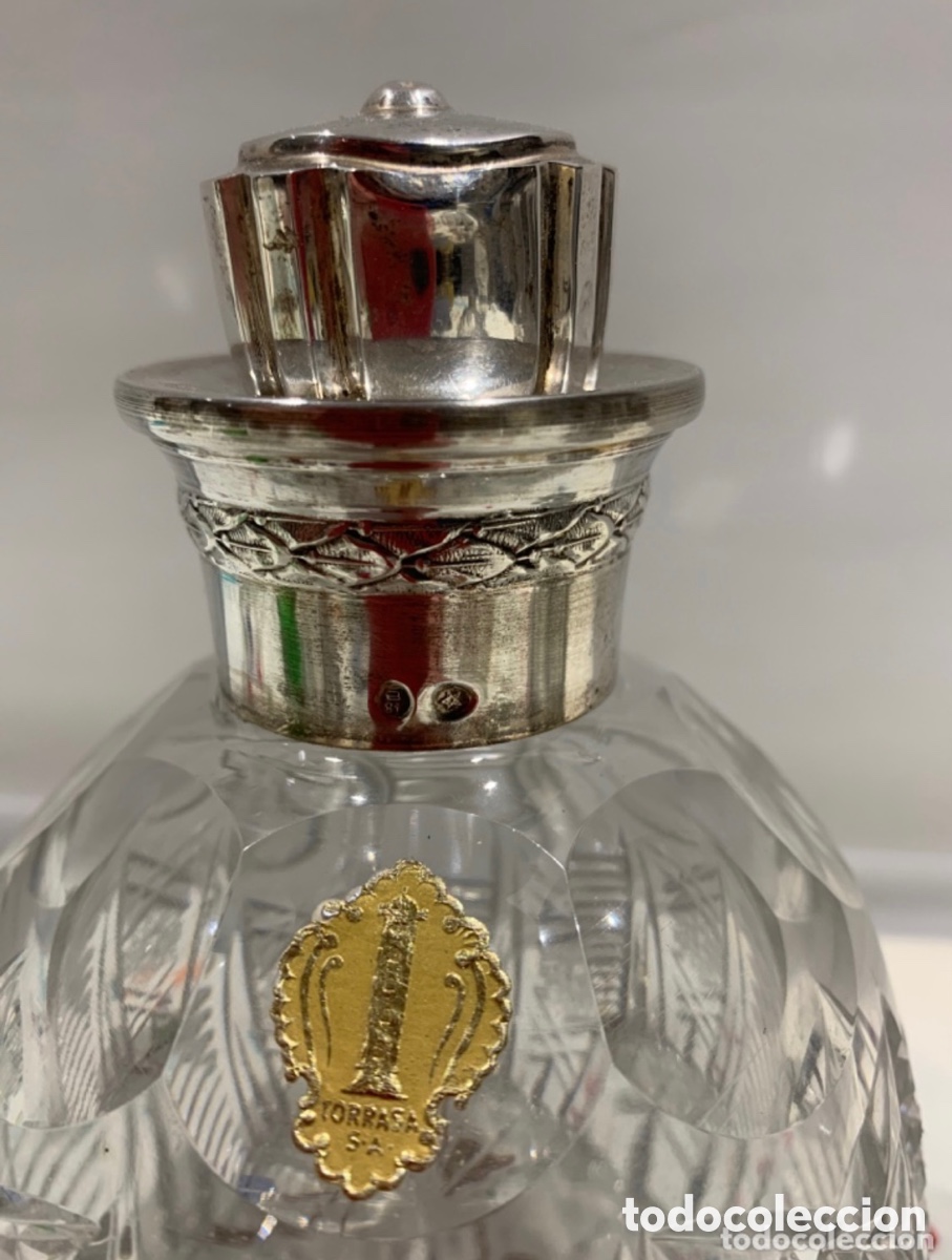 Coleccionismo: Botella en cristal de roca y plata - Foto 2