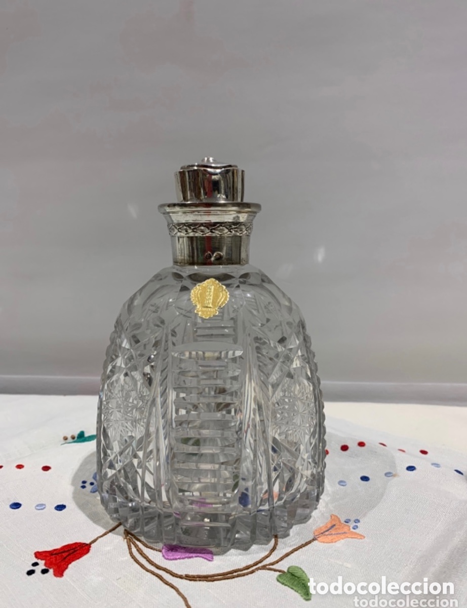 Coleccionismo: Botella en cristal de roca y plata - Foto 1