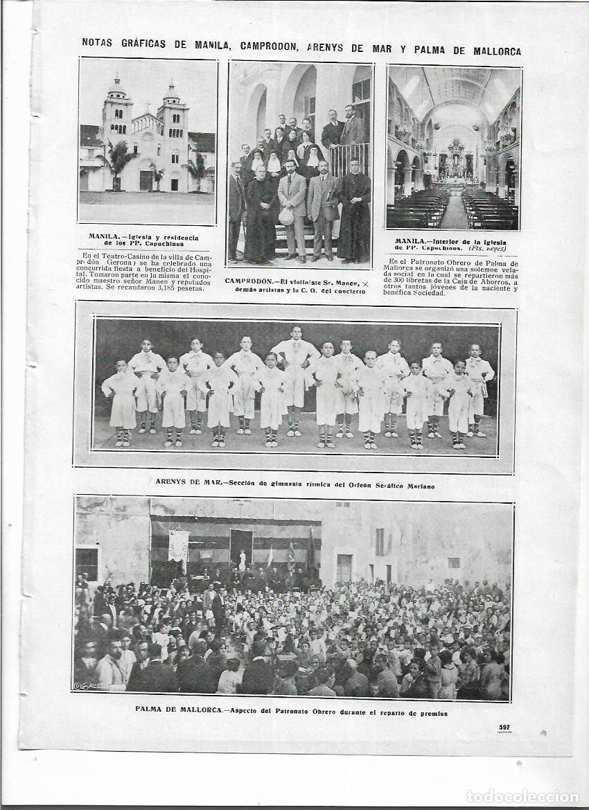 Collezionismo: A&Ntilde;O 1913 RECORTE PRENSA PALMA DE MALLORCA REPARTO DE PREMIOS EN EL PATRONATO OBRERO