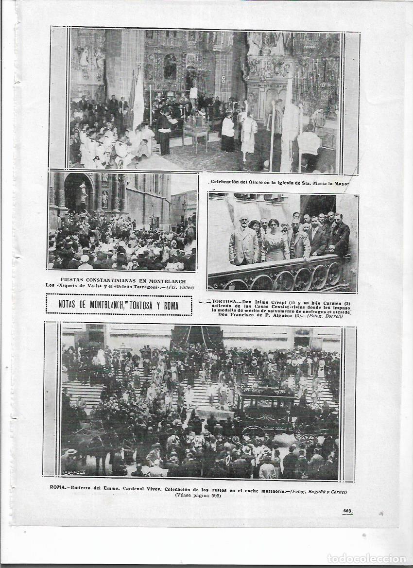 Collezionismo: A&Ntilde;O 1913 RECORTE PRENSA MONTBLANCH FIESTAS CASTELLERS XIQUETS DE VALLS ORFEO TARRAGONI