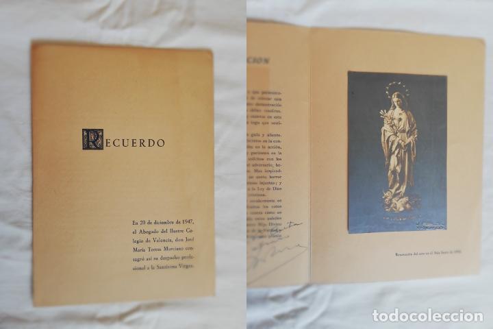 Coleccionismo: ANTIGUO RECORDATORIO/ OLD KEEPSAKE: CONSAGRACI&Oacute;N DE DESPACHO DEL ABOGADO JOS&Eacute; MAR&Iacute;A TORRES MURCIANO