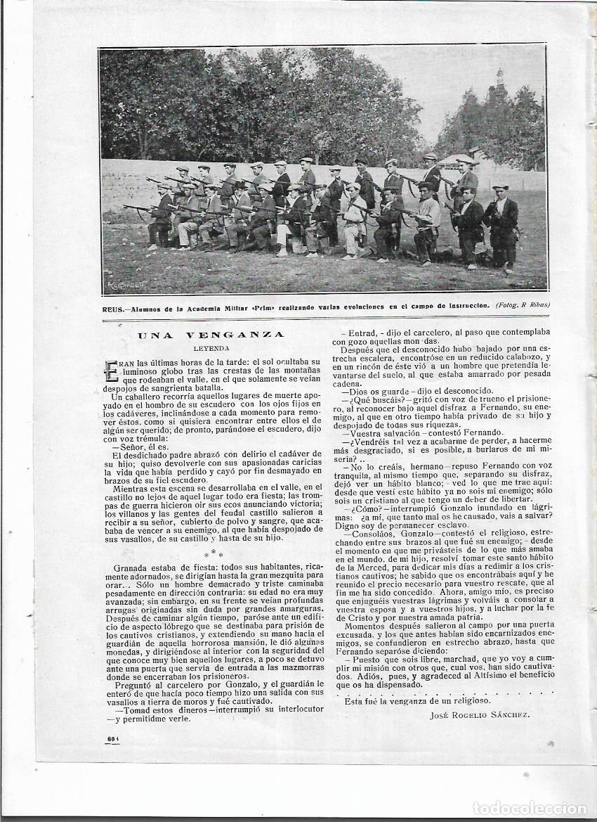 Collezionismo: A&Ntilde;O 1913 RECORTE PRENSA REUS ALUMNOS ACADEMIA MILITAR PRIM CAMPO DE INSTRUCCION