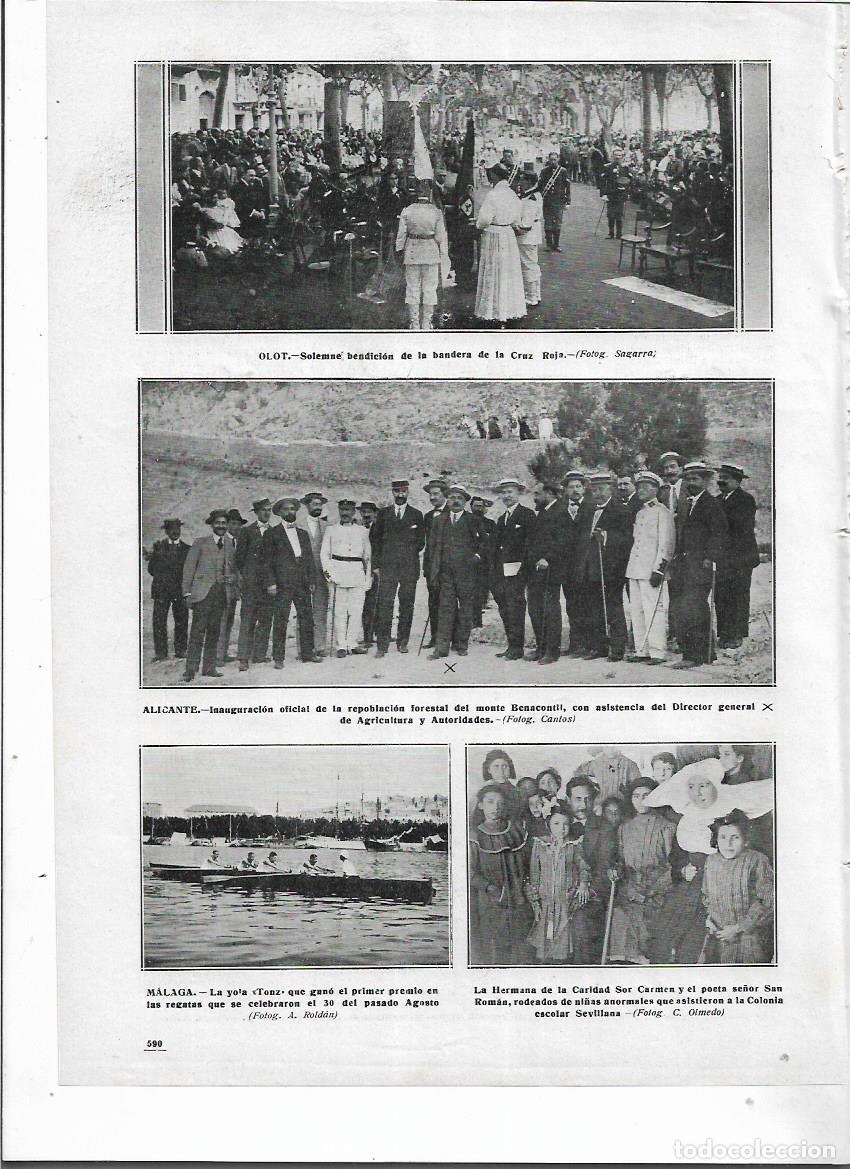 Collezionismo: A&Ntilde;O 1913 RECORTE PRENSA ALICANTE INAUGURACION REPOBLACION FORESTAL DEL MONTE BENACONTIL AUTORIDADES