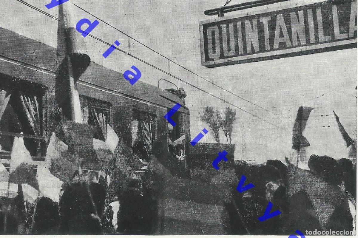 Coleccionismo: QUINTANILLA LAMASON ESTACION FERROCARRIL 11X7 FOTOGRAFIA PROCEDE DE REVISTA DESCONOCIDA AQ1