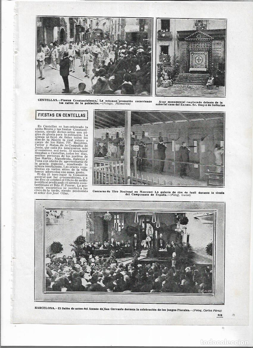 Collectionnisme: A&Ntilde;O 1913 RECORTE PRENSA BARCELONA JUEGOS FLORALES EN EL ATENEO DE SANT GERVASI