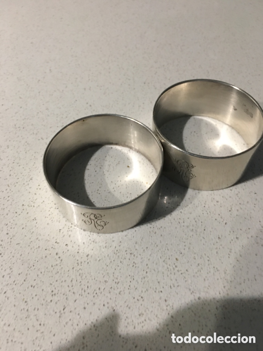 Coleccionismo: Dos servilleteros plata 925 - Foto 4
