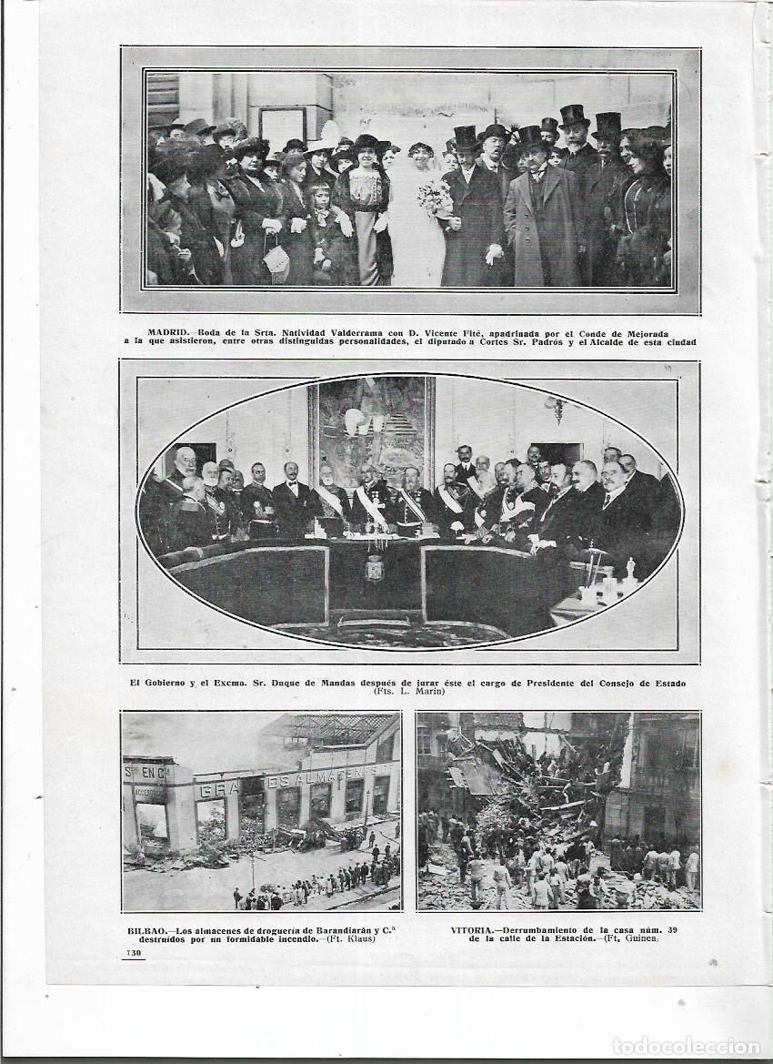 Sammelleidenschaft Papier: A&Ntilde;O 1913 RECORTE PRENSA BILBAO INCENDIO DESTRUCCION ALMACENES DROGUERIA DE BARANDIARAN Y CIA