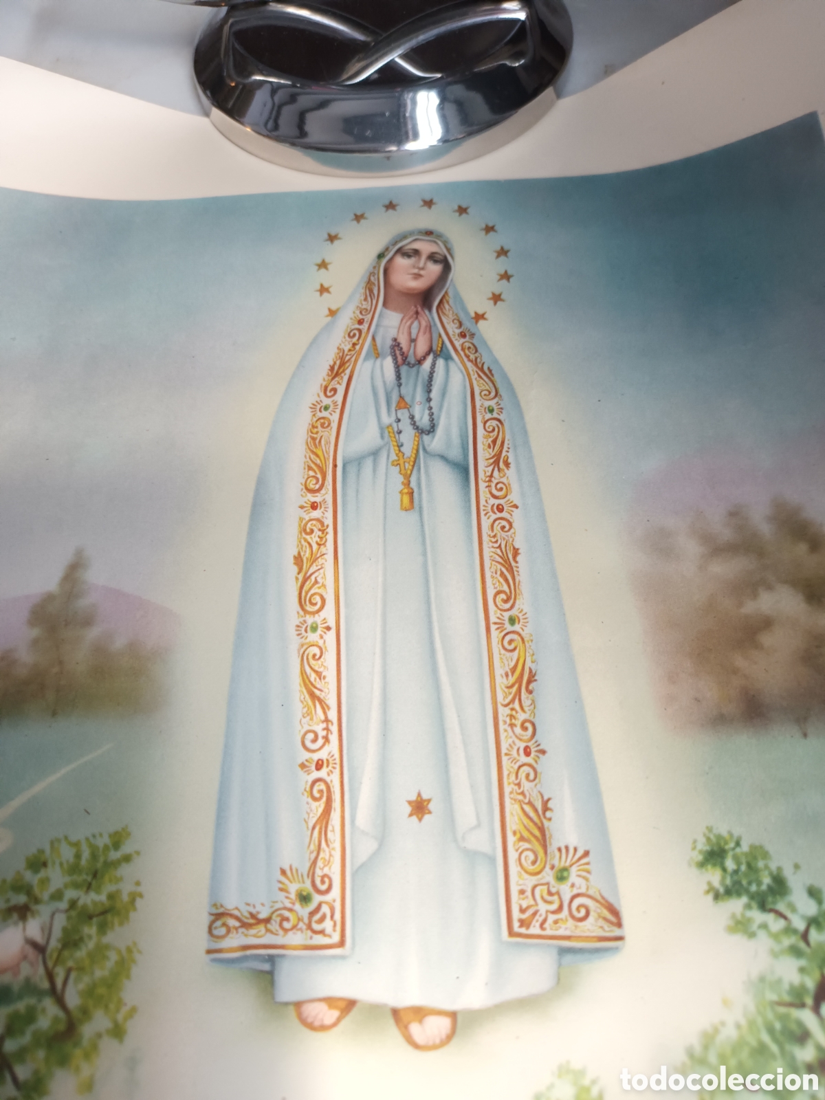 Coleccionismo: L&aacute;mina Virgen de Fatima - Foto 4