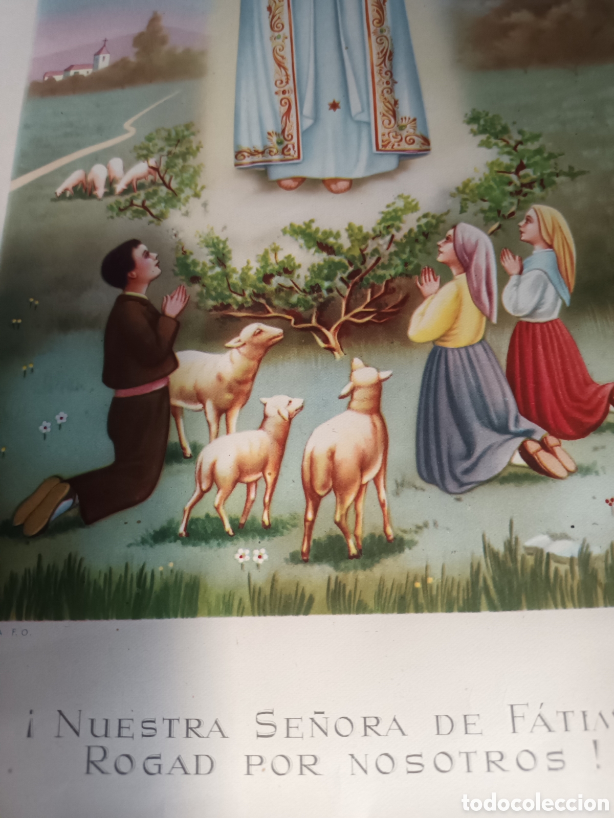 Coleccionismo: L&aacute;mina Virgen de Fatima - Foto 7