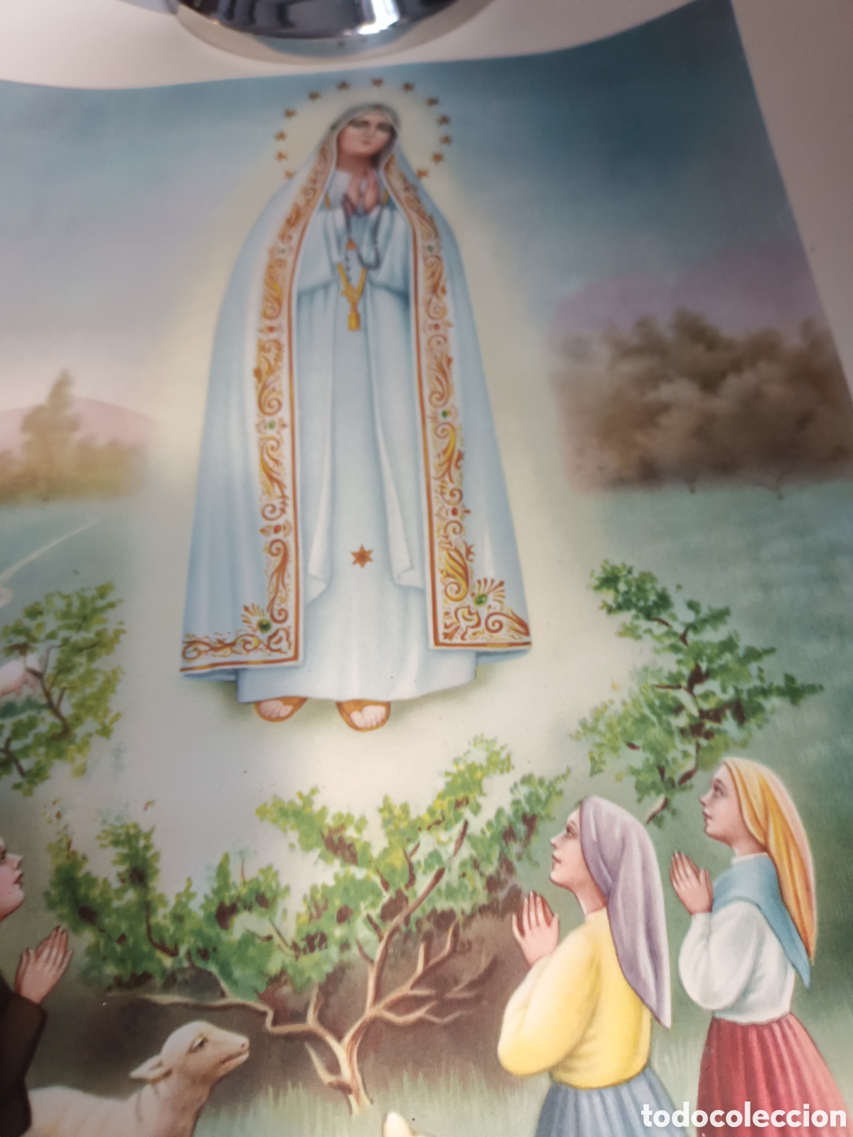Coleccionismo: L&aacute;mina Virgen de Fatima - Foto 1