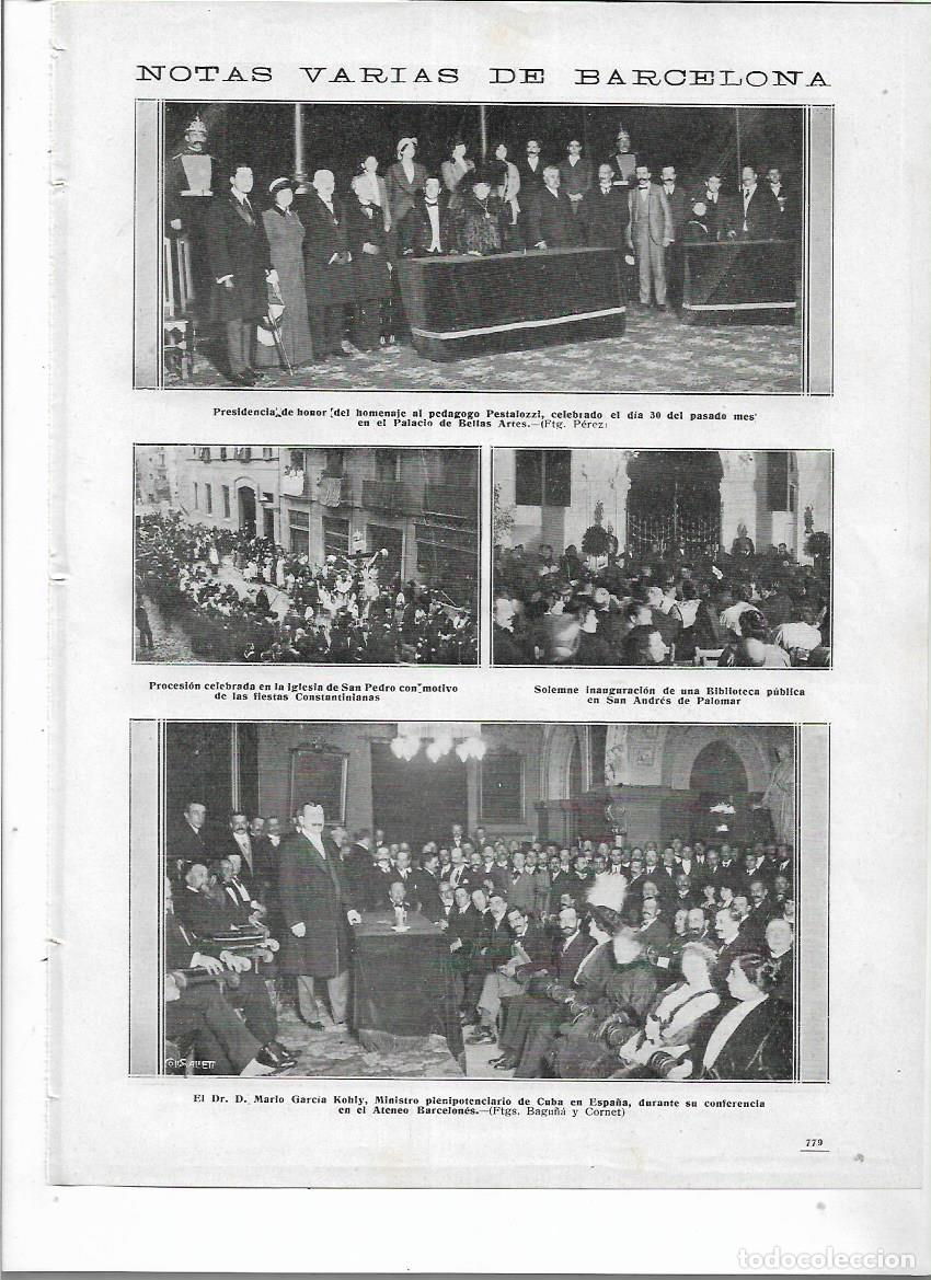Coleccionismo: A&Ntilde;O 1913 RECORTE PRENSA BARCELONA INAUGURACION BIBLIOTECA PUBLICA SANT ANDREU SAN ANDRES DEL PALOMAR