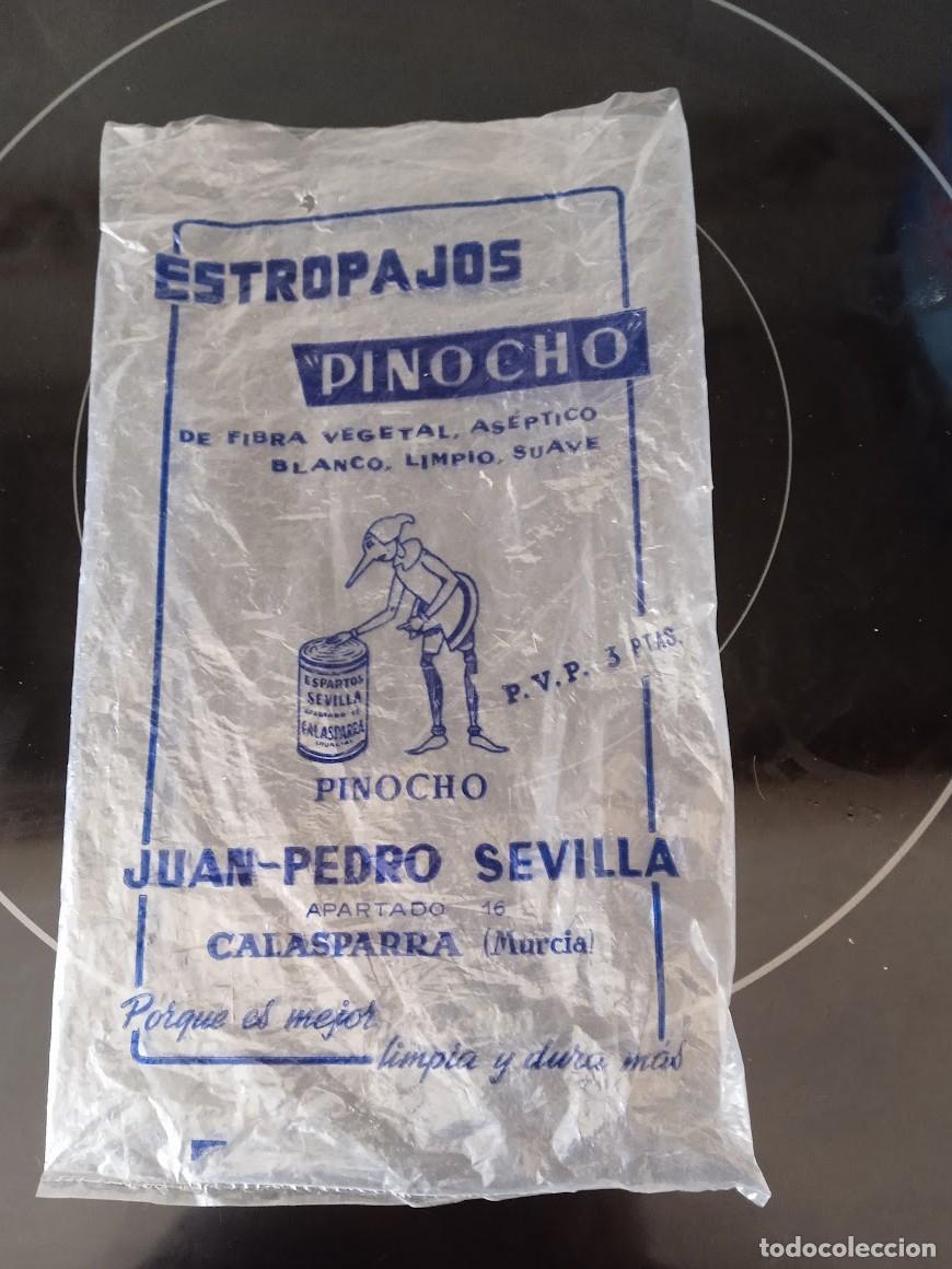 Coleccionismo: BOLSA DE PLASTICO ESTROPAJOS PINOCHO JUAN PEDRO SEVILLA / CALASPARRA MURCIA / P.V.P.PTAS.