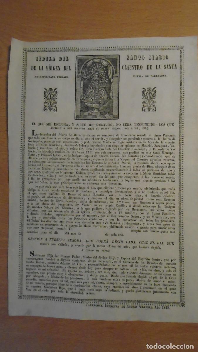 C&Eacute;DULA DEL SANTO DIARIO
