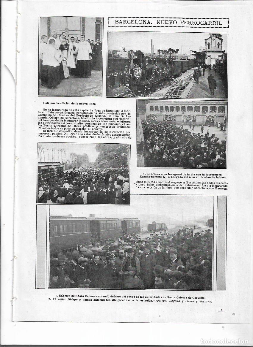 Sammelleidenschaft Papier: A&Ntilde;O 1913 RECORTE PRENSA INAUGURACION NUEVA LINEA FERROCARRIL BARCELONA MARTORELL ORFEO SANTA COLOMA