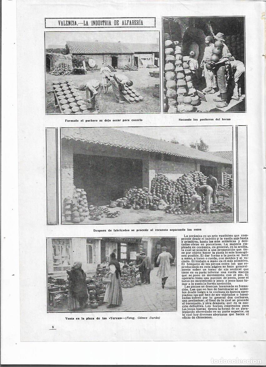 Coleccionismo: A&Ntilde;O 1913 RECORTE PRENSA VALENCIA INDUSTRIA ALFARERIA CERAMICA PUCHEROS BARRO VENTA PLAZA YERVAS