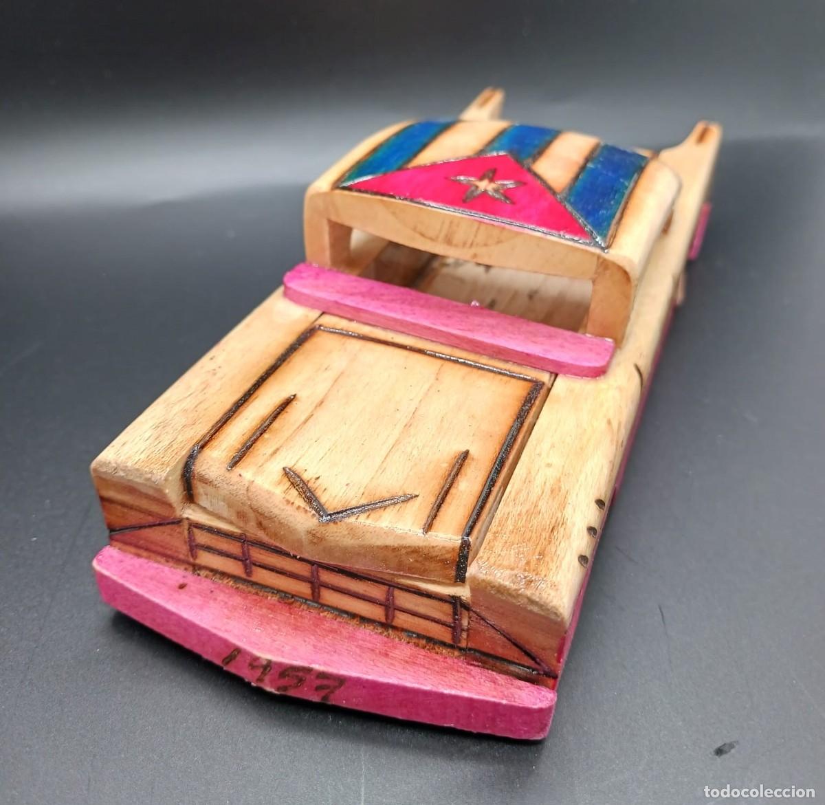 Coleccionismo: Coche antiguo de madera hecho a mano en Cuba. - Foto 6