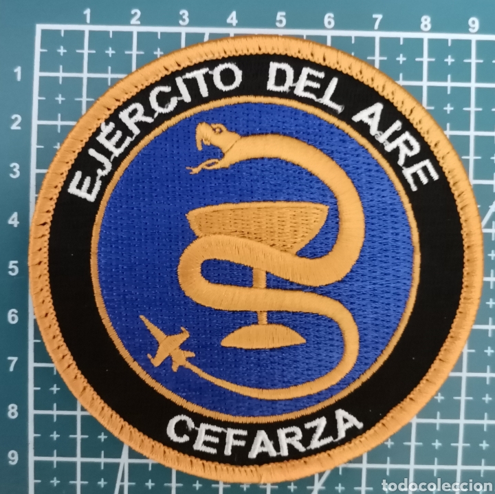 Coleccionismo: Parche bordado CEFARZA CENTRO DE FARMACIA DEL &Aacute;IRE EN ZARAGOZA Ej&eacute;rcito &Aacute;ire Espa&ntilde;a &aacute;rido