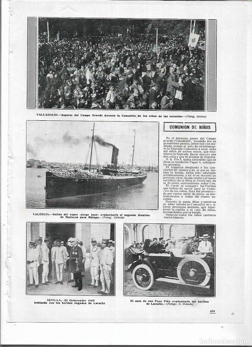 Colecionismo: A&Ntilde;O 1913 RECORTE PRENSA BILBAO COMUNION DE LOS NI&Ntilde;OS DE LAS ESCUELAS EN EL CAMPO GRANDE
