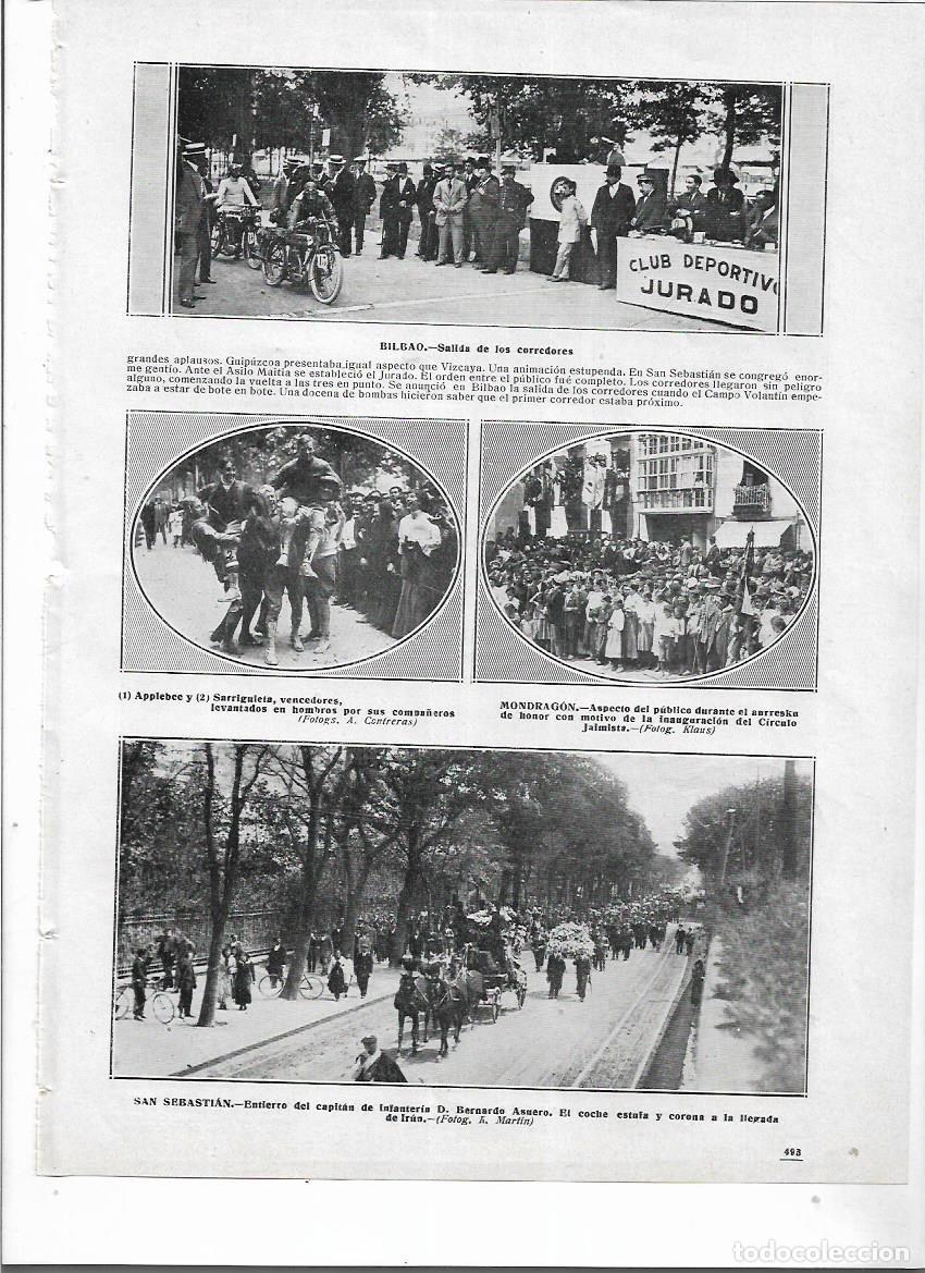 Colecionismo: A&Ntilde;O 1913 RECORTE PRENSA MONDRAGON AURRESKU DE HONOR INAUGURACION CENTRO JAIMISTA