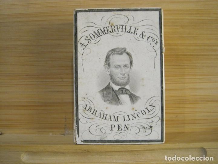 Collecting: A.SOMMERVILLE & COS-ABRAHAM LINCOLN PEN-CAJA ANTIGUA-VER FOTOS-(K-9501)