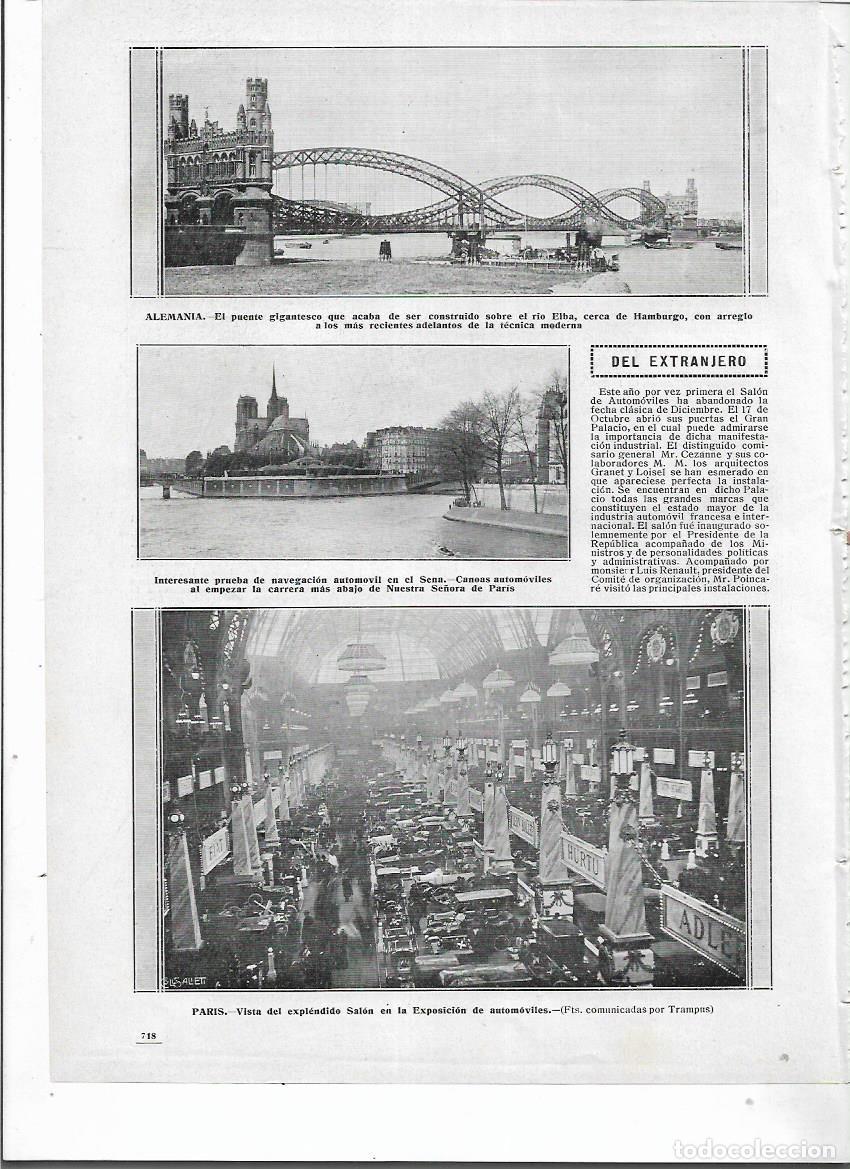 Collecting paper: A&Ntilde;O 1913 RECORTE PRENSA ALEMANIA PUENTE GIGANTESCO SOBRE RIO ELBA CERCA DE HAMBURGO
