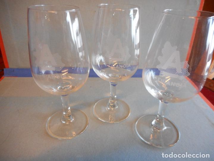 Coleccionismo: LOTE DE 3 COPAS DE CRISTAL A.FIRANOIA.MEDIDAS 14.5CM