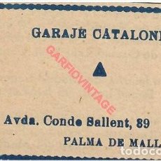 Coleccionismo: PALMA DE MALLORCA, 1954, RETAL DE PUBLICACIÓN, PUBLICIDAD GARAGE CATALONIA. Lote 401526119