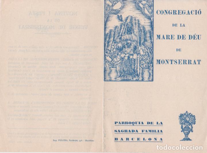Collecting paper: BARCELONA, CONGREGACI&Oacute; DE LA MARE DE D&Eacute;U DE MONTSERRAT, NOVENA , ABRIL 1936 &ndash; D&Iacute;PTIC