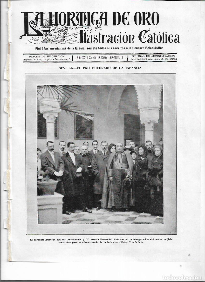 Collezionismo: A&Ntilde;O 1912 RECORTE PRENSA SEVILLA INAUGURACION EDIFICIO PARA EL PROTECTORADO DE LA INFANCIA