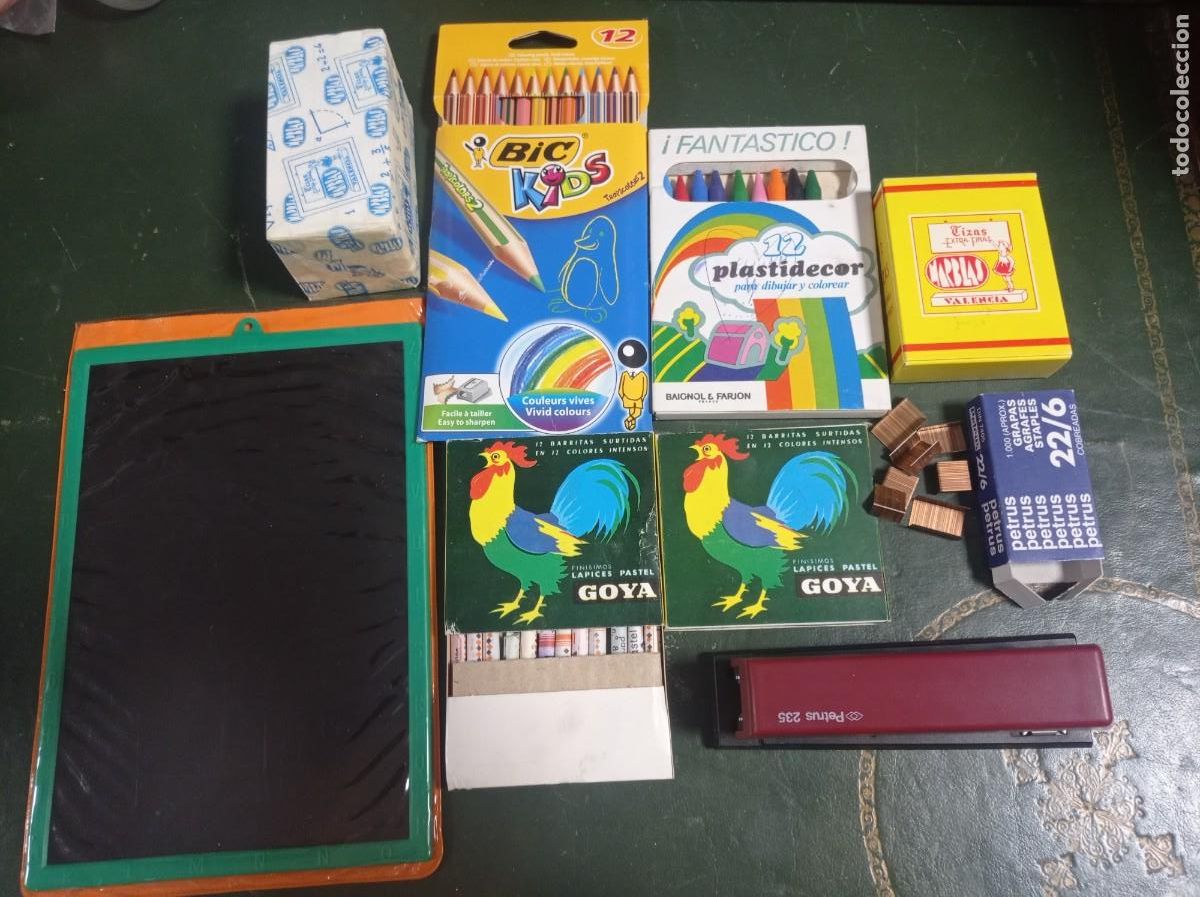 Coleccionismo: Lote colecci&oacute;n art&iacute;culos de escuela colegio de los a&ntilde;os 70 y 80